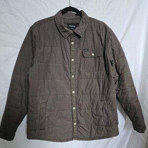 Brixton Quilted Button-Front Jacket in Brown